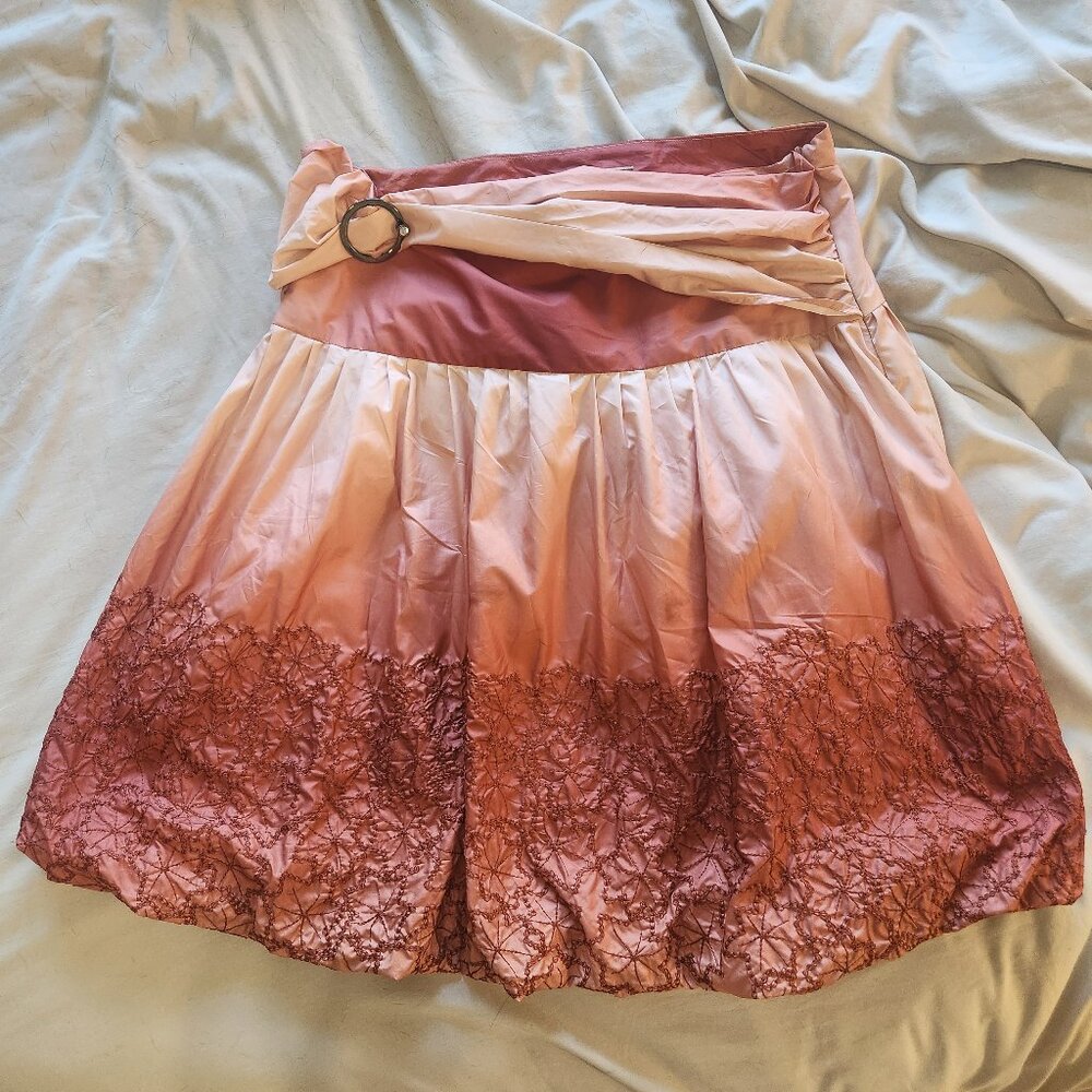 Ombre Peach and Cream Small Anthropologie Celui skirt